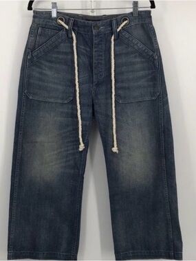 Polo Women's Wide Leg Cropped Jeans 29 Nautical